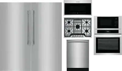6 Piece Package Includes Refrigerator, Freezer, Cooktop, Wall Oven, Microwave And Dishwasher