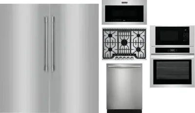 6 Piece Package Includes Refrigerator, Freezer, Cooktop, Wall Oven, Microwave And Dishwasher