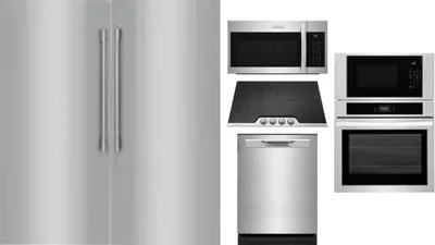6 Piece Package Includes Refrigerator, Freezer, Cooktop, Wall Oven, Microwave And Dishwasher
