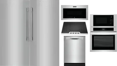 6 Piece Package Includes Refrigerator, Freezer, Cooktop, Wall Oven, Microwave And Dishwasher