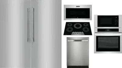 6 Piece Package Includes Refrigerator, Freezer, Cooktop, Wall Oven, Microwave And Dishwasher