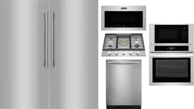 6 Piece Package Includes Refrigerator, Freezer, Cooktop, Wall Oven, Microwave And Dishwasher