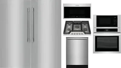 6 Piece Package Includes Refrigerator, Freezer, Cooktop, Wall Oven, Microwave And Dishwasher