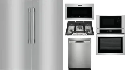 6 Piece Package Includes Refrigerator, Freezer, Cooktop, Wall Oven, Microwave And Dishwasher