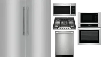 6 Piece Package Includes Refrigerator, Freezer, Cooktop, Wall Oven, Microwave And Dishwasher