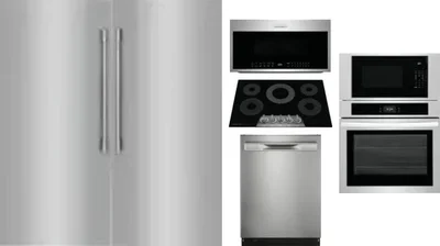 6 Piece Package Includes Refrigerator, Freezer, Cooktop, Wall Oven, Microwave And Dishwasher