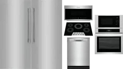 6 Piece Package Includes Refrigerator, Freezer, Cooktop, Wall Oven, Microwave And Dishwasher