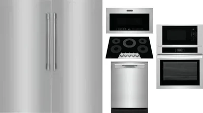 6 Piece Package Includes Refrigerator, Freezer, Cooktop, Wall Oven, Microwave And Dishwasher