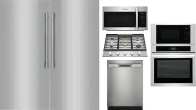 6 Piece Package Includes Refrigerator, Freezer, Cooktop, Wall Oven, Microwave And Dishwasher
