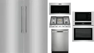 6 Piece Package Includes Refrigerator, Freezer, Cooktop, Wall Oven, Microwave And Dishwasher