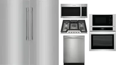 6 Piece Package Includes Refrigerator, Freezer, Cooktop, Wall Oven, Microwave And Dishwasher
