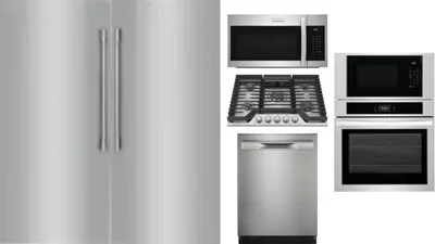 6 Piece Package Includes Refrigerator, Freezer, Cooktop, Wall Oven, Microwave And Dishwasher