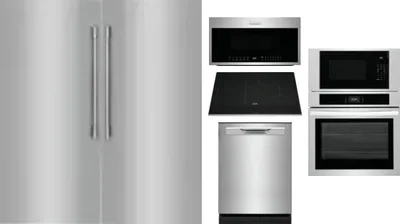 6 Piece Package Includes Refrigerator, Freezer, Cooktop, Wall Oven, Microwave And Dishwasher