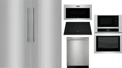 6 Piece Package Includes Refrigerator, Freezer, Cooktop, Wall Oven, Microwave And Dishwasher