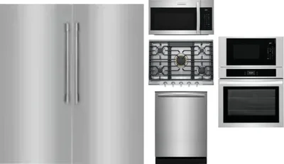 6 Piece Package Includes Refrigerator, Freezer, Cooktop, Wall Oven, Microwave And Dishwasher