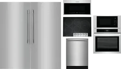 6 Piece Package Includes Refrigerator, Freezer, Cooktop, Wall Oven, Microwave And Dishwasher