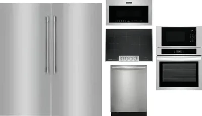 6 Piece Package Includes Refrigerator, Freezer, Cooktop, Wall Oven, Microwave And Dishwasher
