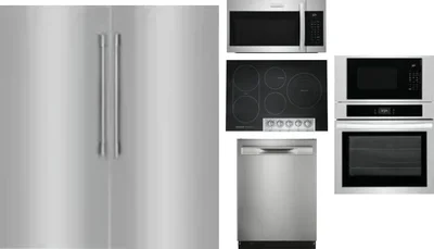 6 Piece Package Includes Refrigerator, Freezer, Cooktop, Wall Oven, Microwave And Dishwasher