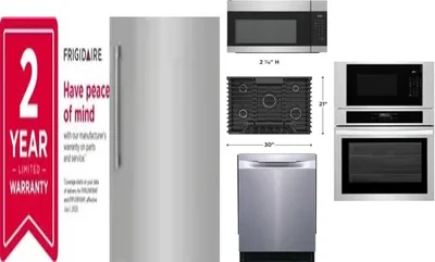 6 Piece Package Includes Refrigerator, Freezer, Cooktop, Wall Oven, Microwave And Dishwasher