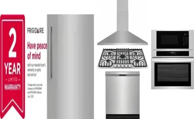 6 Piece Package Includes Refrigerator, Freezer, Cooktop, Wall Oven, Hood And Dishwasher