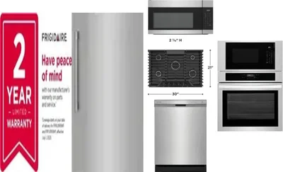 6 Piece Package Includes Refrigerator, Freezer, Cooktop, Wall Oven, Microwave And Dishwasher