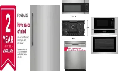 6 Piece Package Includes Refrigerator, Freezer, Cooktop, Wall Oven, Microwave And Dishwasher