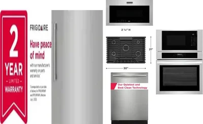 6 Piece Package Includes Refrigerator, Freezer, Cooktop, Wall Oven, Microwave And Dishwasher