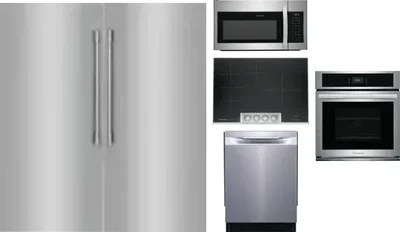 6 Piece Package Includes Refrigerator, Freezer, Cooktop, Wall Oven, Microwave And Dishwasher