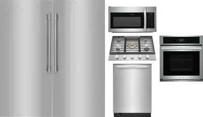6 Piece Package Includes Refrigerator, Freezer, Cooktop, Wall Oven, Microwave And Dishwasher