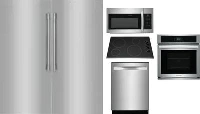 6 Piece Package Includes Refrigerator, Freezer, Cooktop, Wall Oven, Microwave And Dishwasher