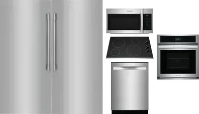 6 Piece Package Includes Refrigerator, Freezer, Cooktop, Wall Oven, Microwave And Dishwasher