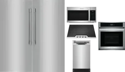 6 Piece Package Includes Refrigerator, Freezer, Cooktop, Wall Oven, Microwave And Dishwasher