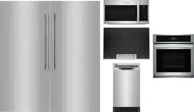 6 Piece Package Includes Refrigerator, Freezer, Cooktop, Wall Oven, Microwave And Dishwasher