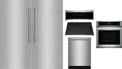 6 Piece Package Includes Refrigerator, Freezer, Cooktop, Wall Oven, Microwave And Dishwasher