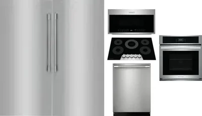 6 Piece Package Includes Refrigerator, Freezer, Cooktop, Wall Oven, Microwave And Dishwasher