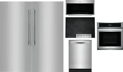 6 Piece Package Includes Refrigerator, Freezer, Cooktop, Wall Oven, Microwave And Dishwasher