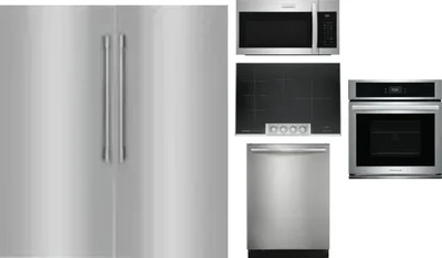 6 Piece Package Includes Refrigerator, Freezer, Cooktop, Wall Oven, Microwave And Dishwasher