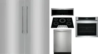 6 Piece Package Includes Refrigerator, Freezer, Cooktop, Wall Oven, Microwave And Dishwasher