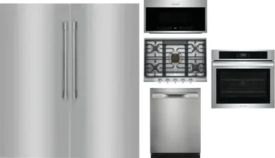6 Piece Package Includes Refrigerator, Freezer, Cooktop, Wall Oven, Microwave And Dishwasher