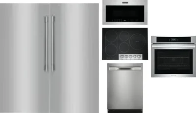 6 Piece Package Includes Refrigerator, Freezer, Cooktop, Wall Oven, Microwave And Dishwasher