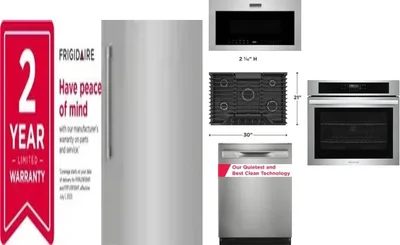 6 Piece Package Includes Refrigerator, Freezer, Cooktop, Wall Oven, Microwave And Dishwasher
