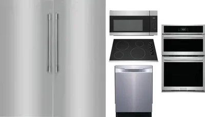 6 Piece Package Includes Refrigerator, Freezer, Cooktop, Wall Oven, Microwave And Dishwasher