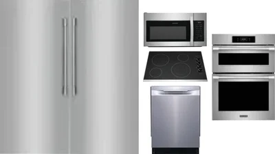 6 Piece Package Includes Refrigerator, Freezer, Cooktop, Wall Oven, Microwave And Dishwasher