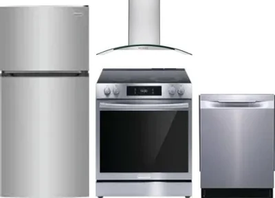 4 Piece Package Includes Refrigerator, Range, Hood And Dishwasher