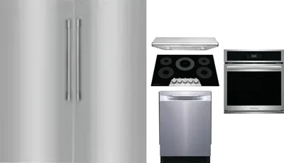 6 Piece Package Includes Refrigerator, Freezer, Cooktop, Wall Oven, Hood And Dishwasher