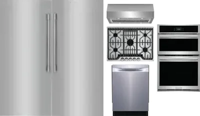 6 Piece Package Includes Refrigerator, Freezer, Cooktop, Wall Oven, Hood And Dishwasher