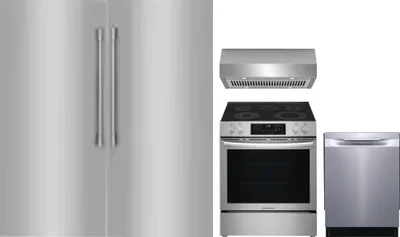 5 Piece Package Includes Refrigerator, Freezer, Range, Hood And Dishwasher