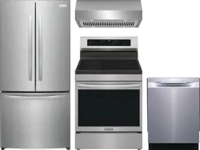 4 Piece Package Includes Refrigerator, Range, Hood And Dishwasher
