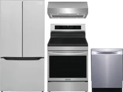 4 Piece Package Includes Refrigerator, Range, Hood And Dishwasher