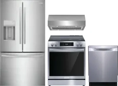 4 Piece Package Includes Refrigerator, Range, Hood And Dishwasher